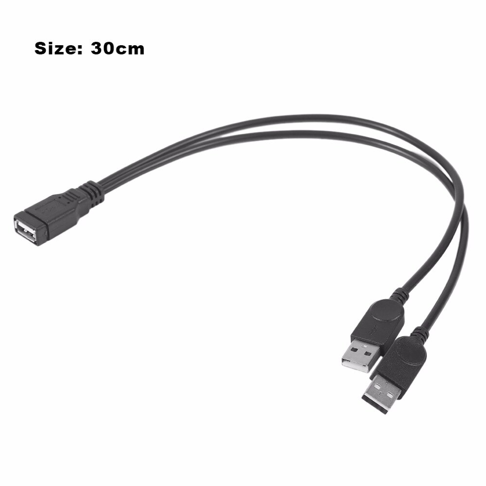 30 Cm Verlengkabel Usb 1 Female Naar 2 Dual Usb Male Data Hub Power Adapter Y Splitter Usb Opladen power Cord Kabel
