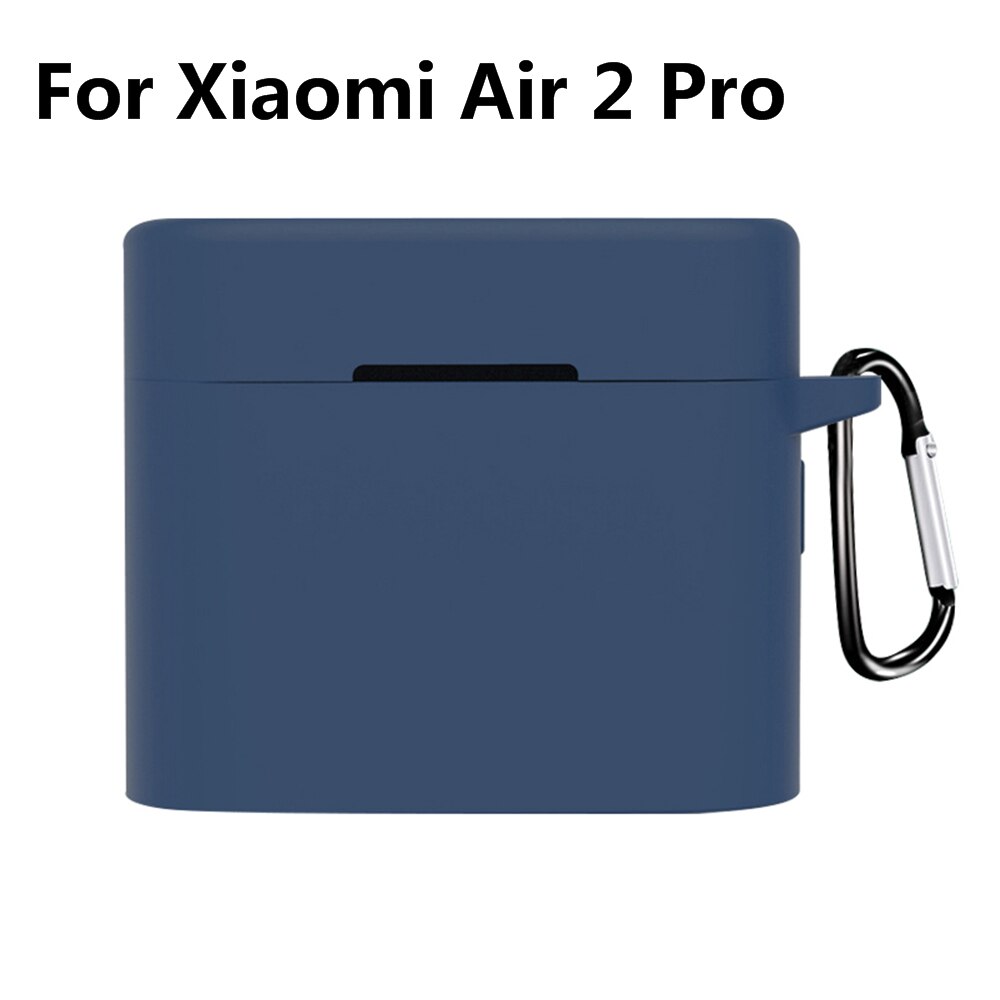 Funda de silicona para auriculares Xiaomi Air 2 Pro, funda para auriculares inalámbricos con llavero: Air 2 pro-Blue
