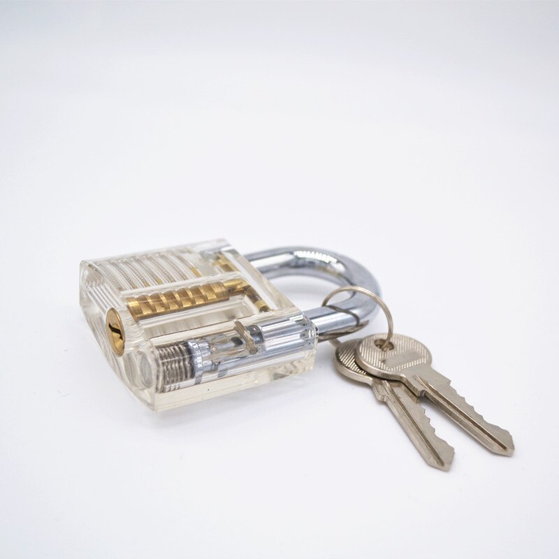 Hand Tools Transparent Visible Pick Cutaway Practice Padlock Lock With Broken Key Remove Hook Hardware Locksmith Wrench Tool