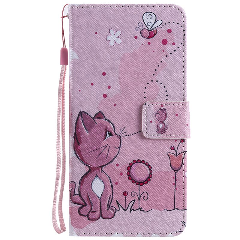 Lederen Case op voor Pouzdro Samsung Galaxy A40 Cover voor Samsung Galaxy A40 EEN 40 A405F A405 Coque Cartoon Portemonnee flip Telefoon Case: B