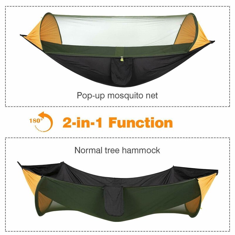 Bærbart telt camping hængekøje med myggenet multi brug bærbart hængekøje swing telt til vandring camping