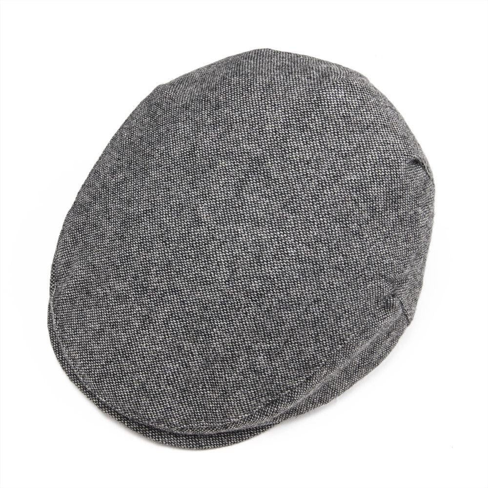 Jangoul liten storlek barn ylle tweed platt keps pojke flicka tidningspojke kepsar spädbarn småbarn barn ungdom basker hatt grå 002