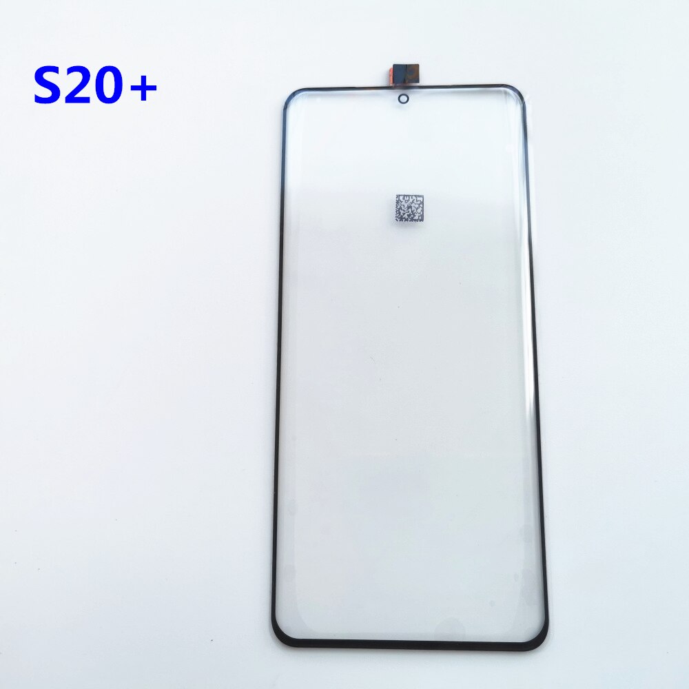 Lcd frente lente exterior para samsung galaxy s10 s10 plus 5g g975 s20 s20 + tela de toque vidro s10 5g g977 substituição quadro adesivo: S20 Plus