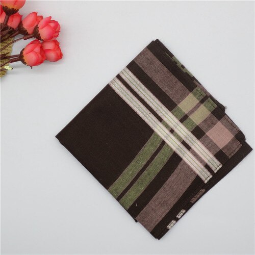 Lommetørklæder kvinder retro plaid blødt bomuld enkel dame tørre sved firkantet håndklæde trendy fritid dame lommetørklæde: 11