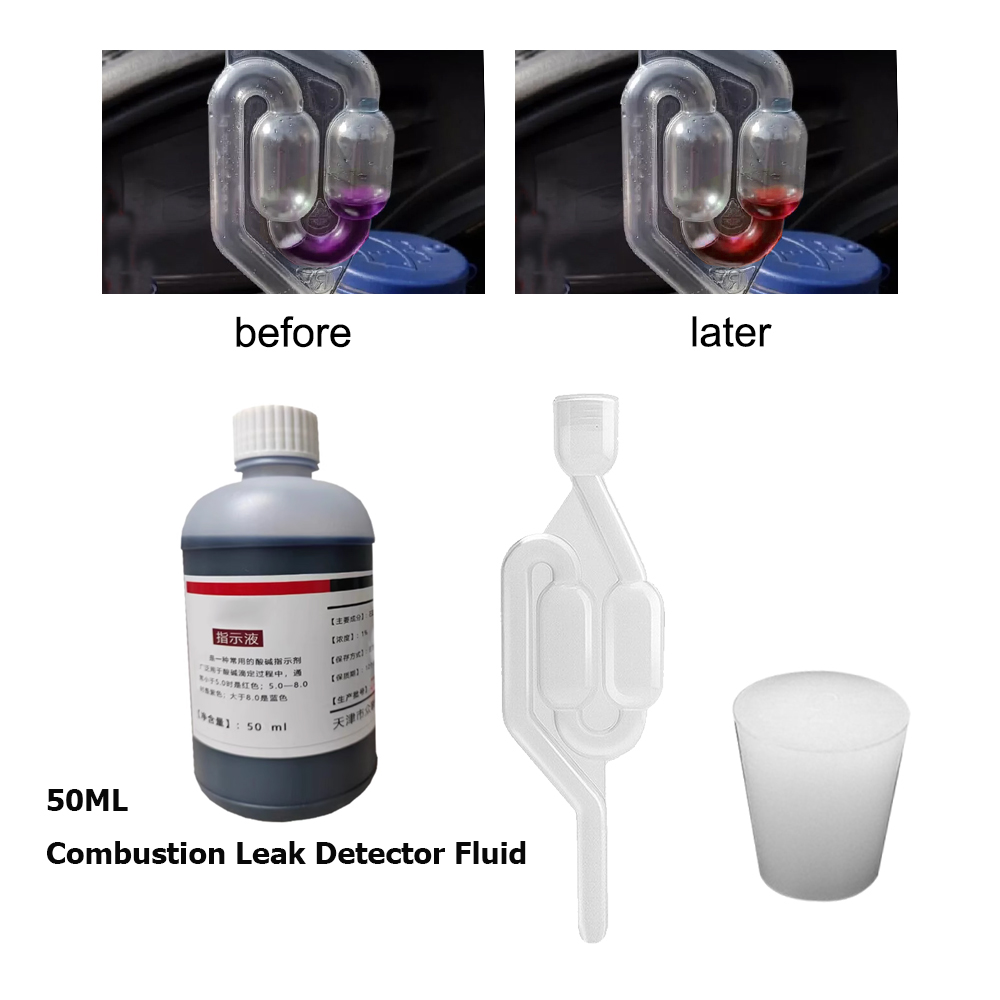 Testeur de fuite de Combustion, outil détecteur pour joint de culasse, fuite de gaz de Combustion, contrôle du moteur, outil de Diagnostic, accessoires de voiture: Rouge