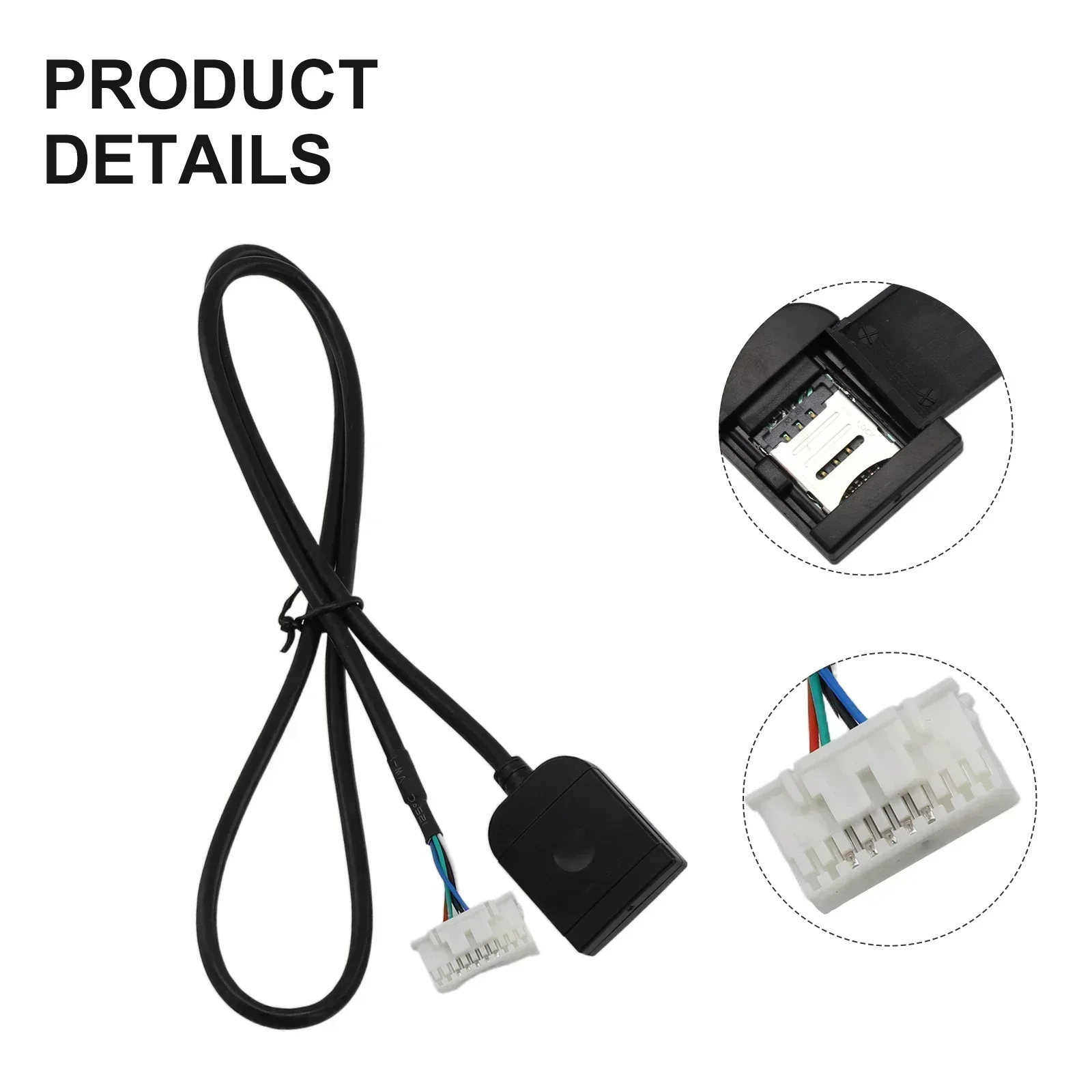 Sim-kortsporadapter radio multimedia gps 4g 20- pins kabelkontakt biltilbehør ledninger 12v av bilradiospiller