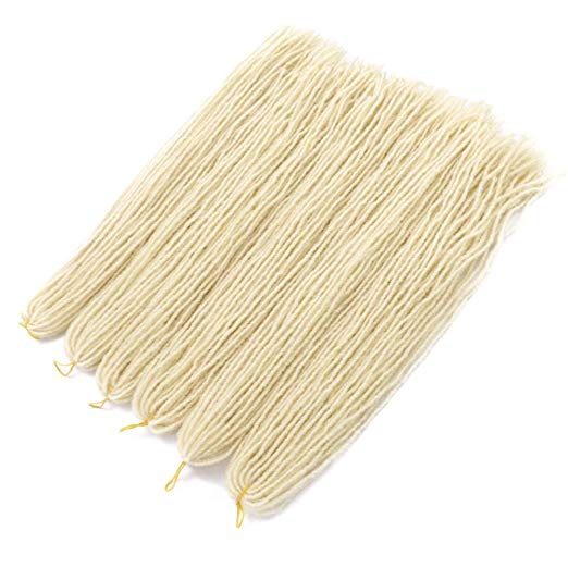 Braids Slender Straight Goddess Faux Locs Crochet Hair Synthetic Sister Locs Crochet Hair Braids Synthetic Braiding: #613 / 3Pcs/Lot