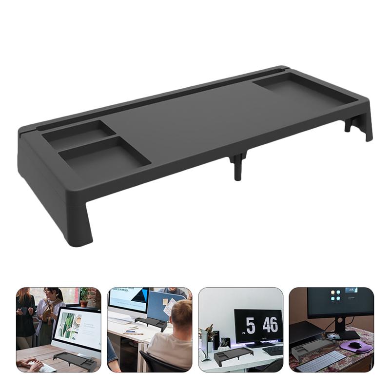 Monitor Stand Riser with USB Support Data Transfer and Charging Steel Desk Organizer for Laptop Computer