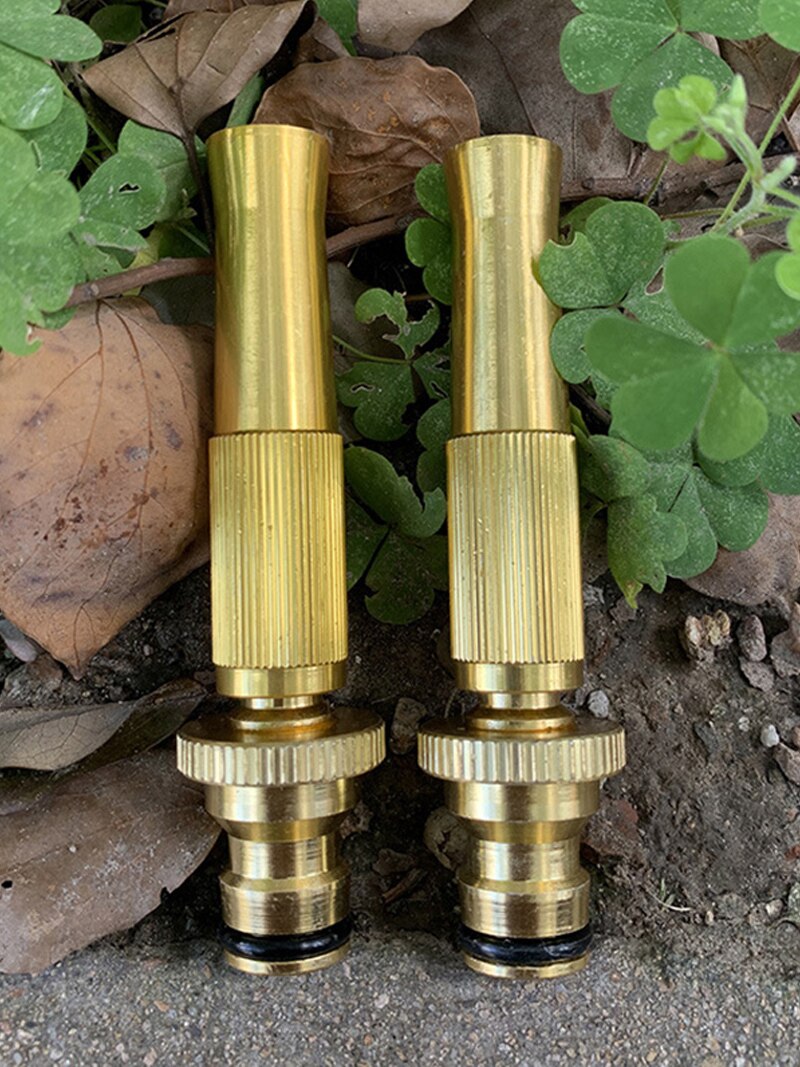 Adjustable High Pressure Hose Nozzle Brass Water Hose Nozzle For Garden Hoses Fits Standard Hoses Garden Sprayer Spray Nozzle