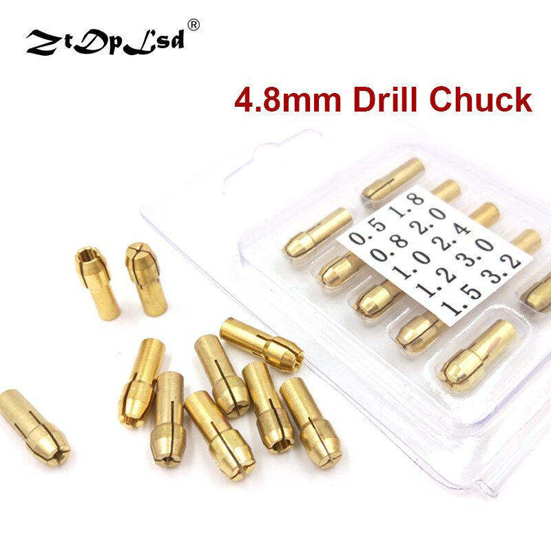 10 teile/los Mini Bohrfutter Adapter 0,5-3,2mm Dremel Mini Bohrfutter Spannfutter Adapter Mikro Collet Durcheinander Für Energie Dreh Werkzeug