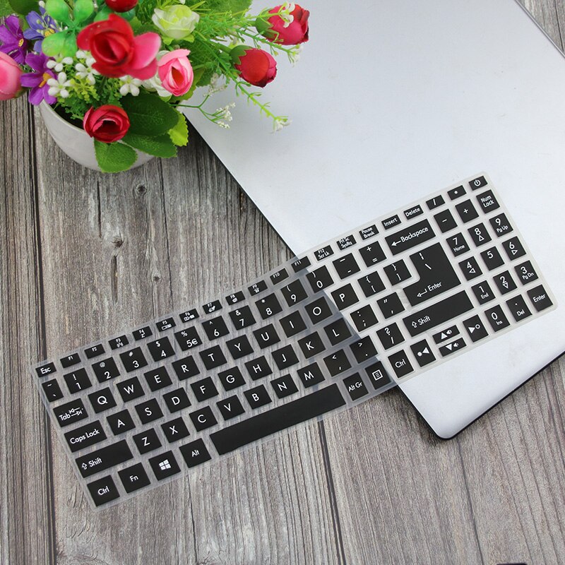 laptop Keyboard Skin Cover Protector For Acer Aspire 3 a315-22 A315-33 A315-55G A315-55 A315-54 A315-54K Aspire 5 15.6'': black