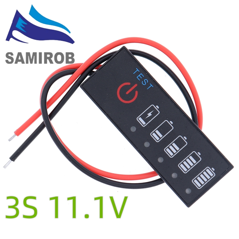 1S 2S 3S 4S Batterijniveau-indicator Ijzer Ternaire Loodzuurcapaciteit Display Lithium 3.7V 7.4V 11.1V 14.8V Fosfaat Tester Meter: Kastanjebruin