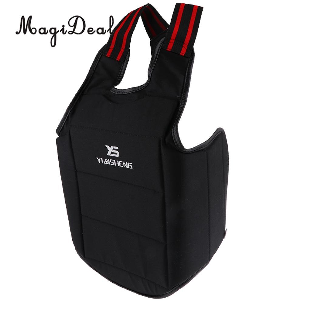 Magideal unisex karate bröstskydd taekwondo kampsport bröst kroppsskydd för boxning sanda träningsapplikation s/m/l/xs/xl