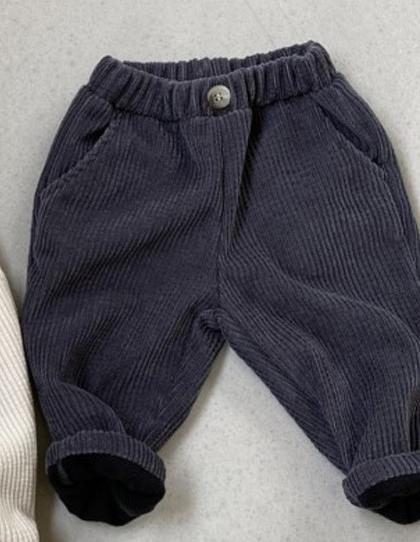Jungen Gerade Hosen Junge Warme Hosen freundlicher Kabel Hosen Winter Neue Baby Plus Samt Von verlieren Beiläufige Wilden hosen: grau / 9M   70cm