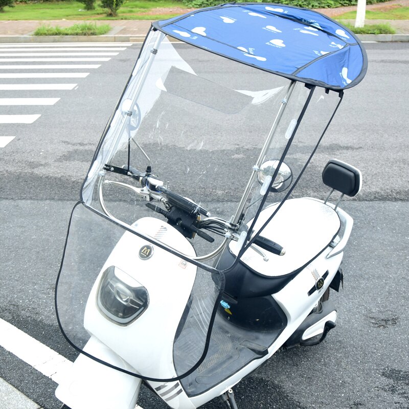 Electric Motorcycle Canopy Electric Vehicle Canopy General Scooter Motor Vehicle Umbrella Rainproof Sunshade Cover: A2