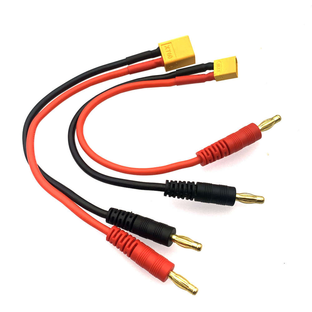 XT30/XT60 naar Banaanstekker Batterij Lipo Charge Connector 14AWG Voor Balanceren Batterij Hoge temperatuur Ultra Zachte Siliconen kabel
