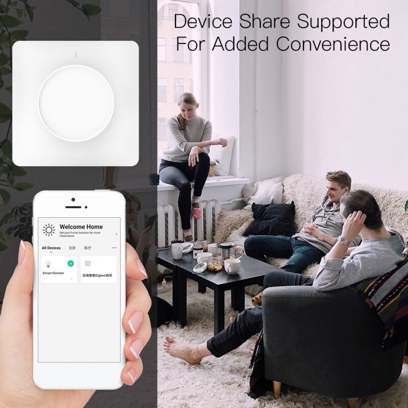 EU WiFi Smart Rotary Light Dimmer Switch 100-240V Tuya/smart Life APP Remote Control Works With Alexa Google