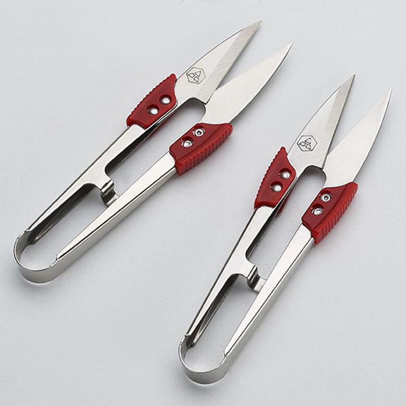 Tijera de hilo de acero inoxidable, tijeras para bordados y para coser, tijeras de corte y bordado de punto de cruz, tijeras de hilo en U para tela