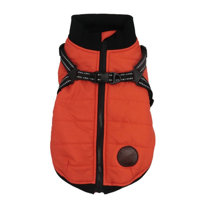 Autumn Winter Pet Cotton Vest Chest and Back Thickened Dog Coat High Collar Protection Pet Neck