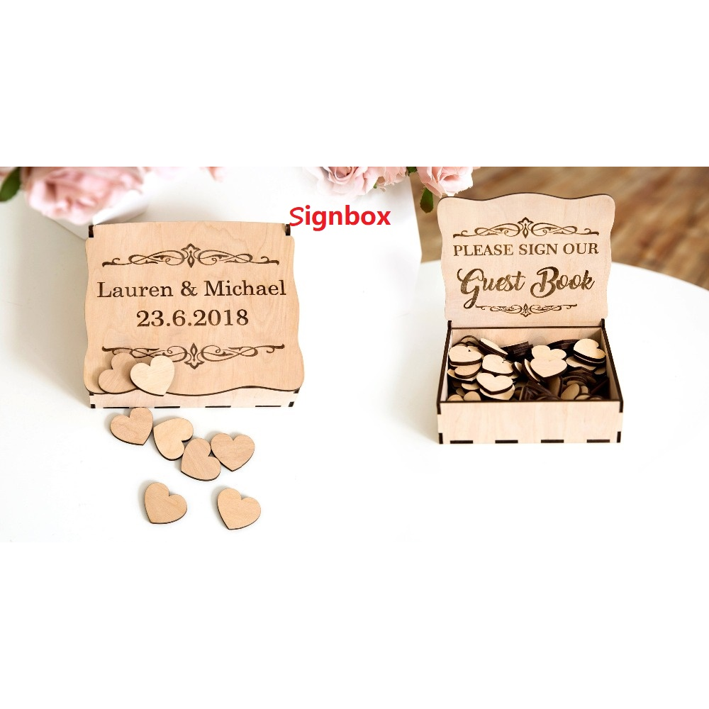 Caja de caída de boda con globo de aire , libro de visitas de boda, caja de caída de evento especial, caja de caída de cumpleaños, G