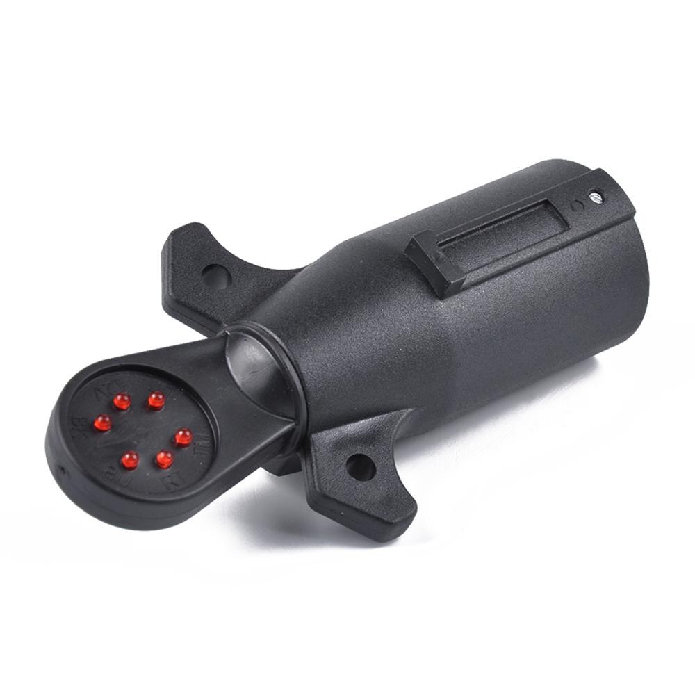 7 Way To 4 Way Trailer Plug Adapter 7 Way RV Blade Trailer Light Wiring Tester Hitch LED 7Pin Plug Connector Adapter 1 7 Pin Trailer Plug Tester - Foto 5