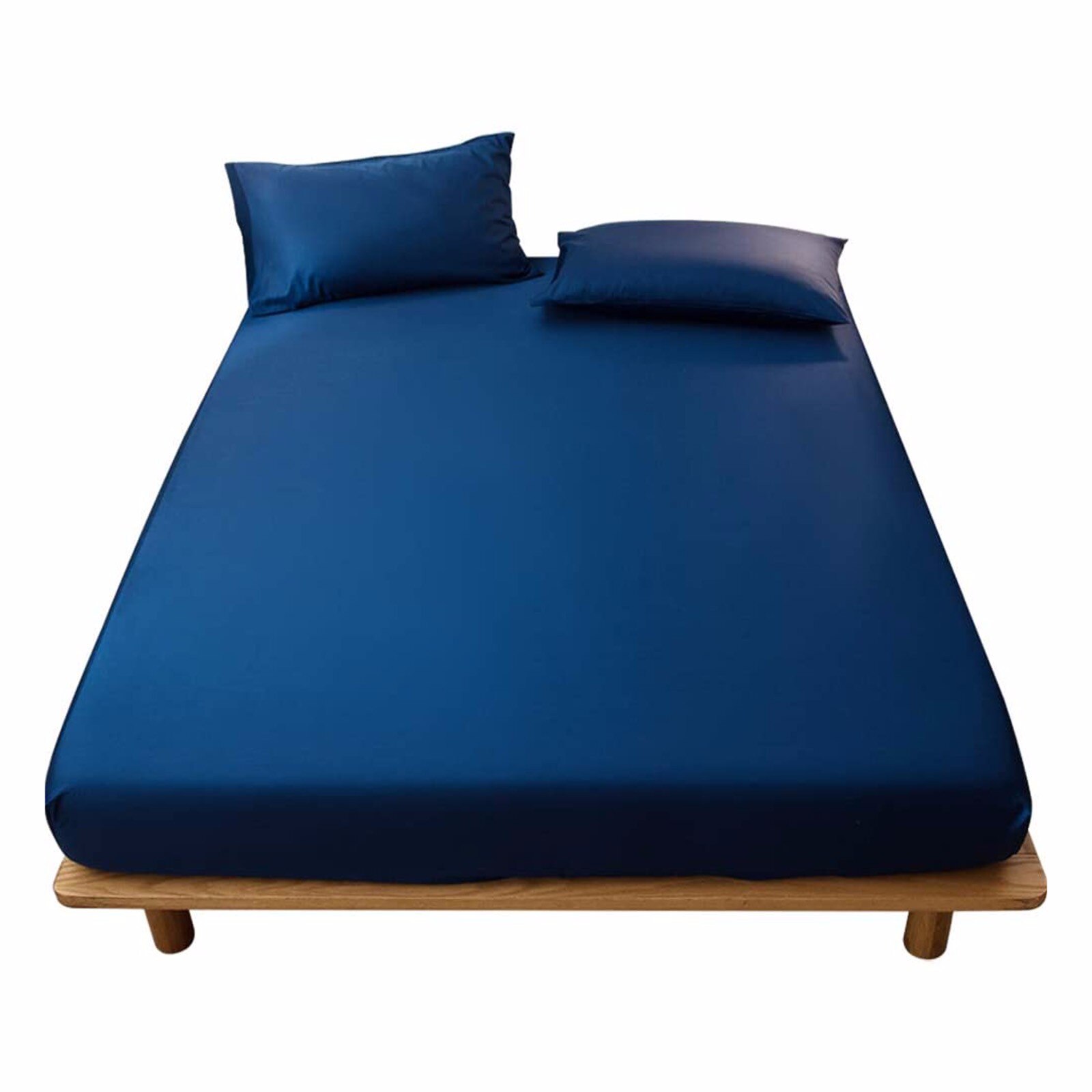 Madrasovertræk i massiv farve slibning sengetøj sengetøj lagner med elastik dobbelt queen size sengetøj 1 stk
