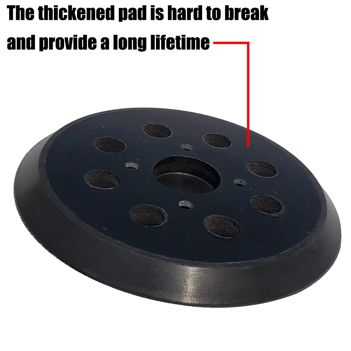 5" 8-Hole Hook and Loop Backing Plate Replacement Sanding Pad for Ridgid R2600 and R2601 Craftsman Milwaukee Random Orbit Sander