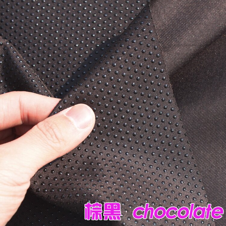 50 x 150cm polyester skridsikkert stof diy pude tæppe sål skridsikker vinyl skridsikkert stof: Chokolade