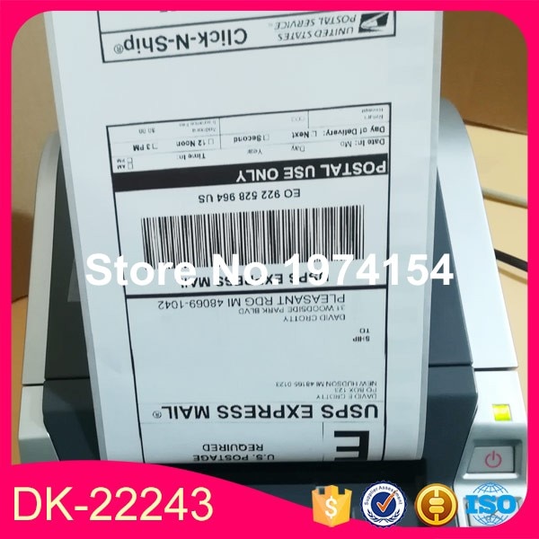 3 Refill Rolls Compatible DK-22243 Label 102mm*30.48M Continuous Compatible for Brother QL-1060 Label Printer White Paper DK2243
