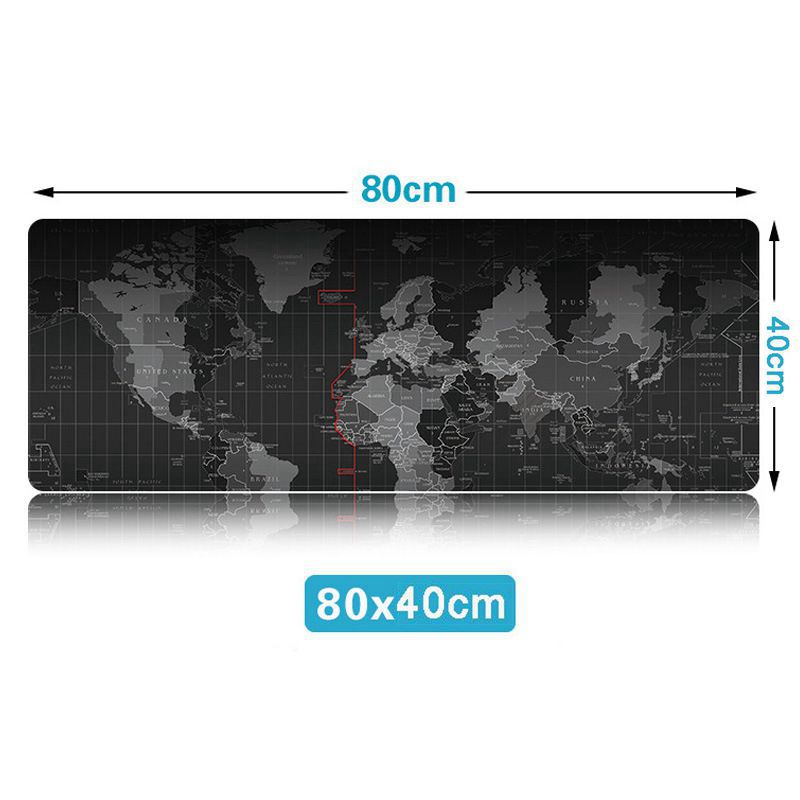 Ollivan Extra Große Gaming Mouse Pad Welt Karte Gaming Mauspad Große Natürliche Gummi Tastatur pad Maus Matte Große Computer Schreibtisch matte: 800x400x2mm