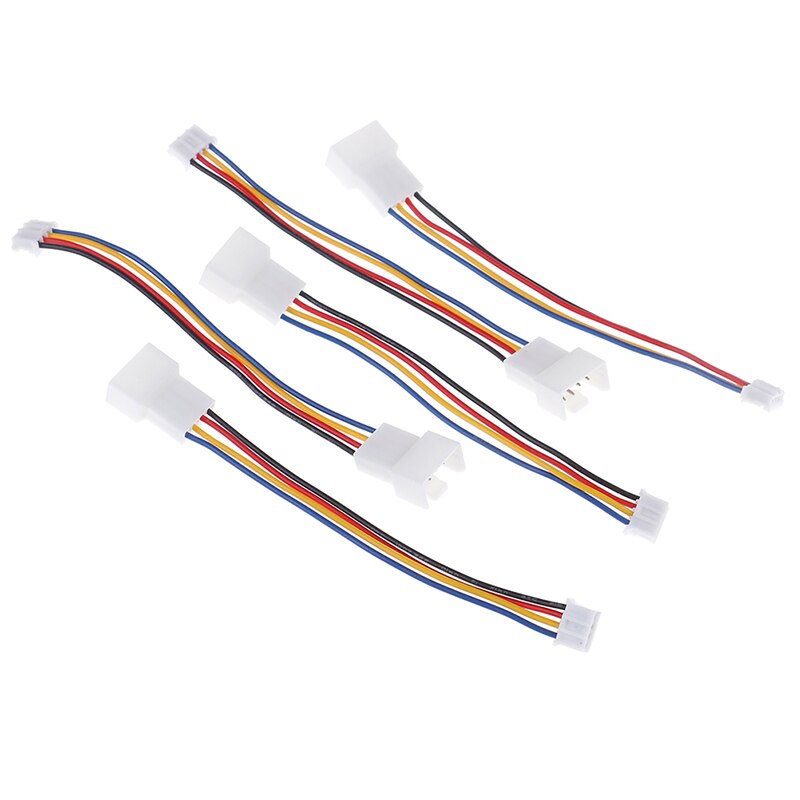 Cables de extensión de conector PWM para ventilador de ordenador, conector Universal pequeño de 4 pines a 3 pines, 4 pines, PVC, interfaz de tarjeta gráfica, 2 uds.