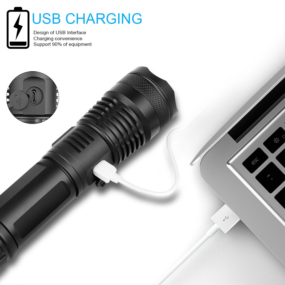 Newest XHP50 LED Bicycle Flashlight Most Powerful USB Rechargeable USB Zoom Bike Light Torch 18650 26650 for outdoor Bike Light