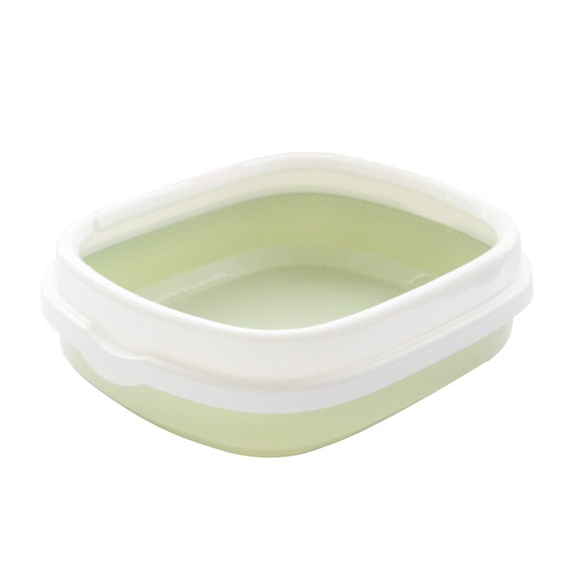 Cat Litter Box Super Large Semi-Enclosed Cat Toilet Detachable Anti-Splashing sand basin home pet toilet with spoon plastic pet: D / M