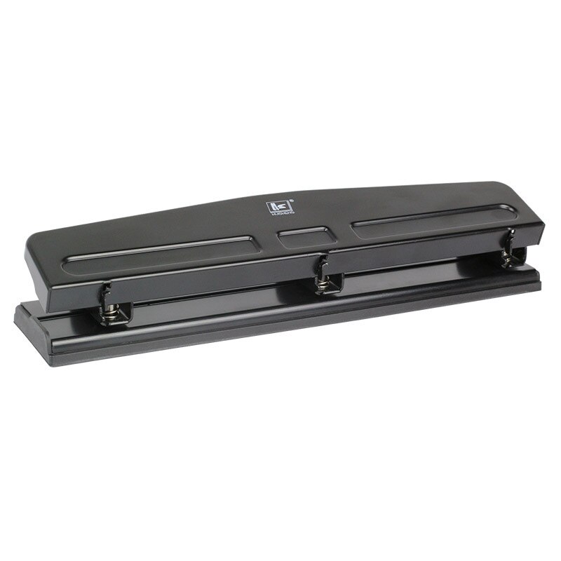 Manuell metallhuller 3 hull 6mm runde dokumentstanser fast avstand 108mm( 3 hull): Svart