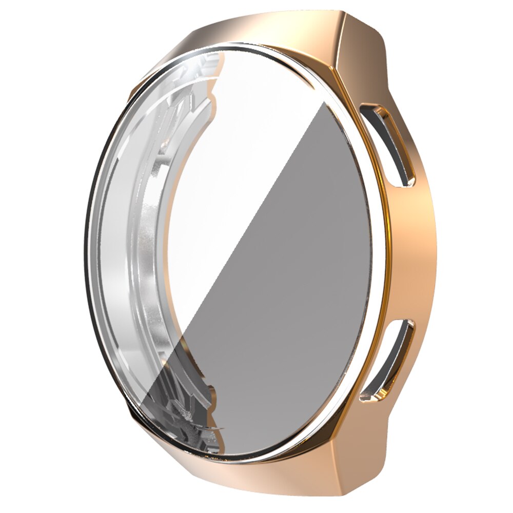 För huawei klocka  gt 2e remmar silikon ersättningsband topp klockarmband armband huawei  gt2e dubbelfärgad rem: Roséguld ram