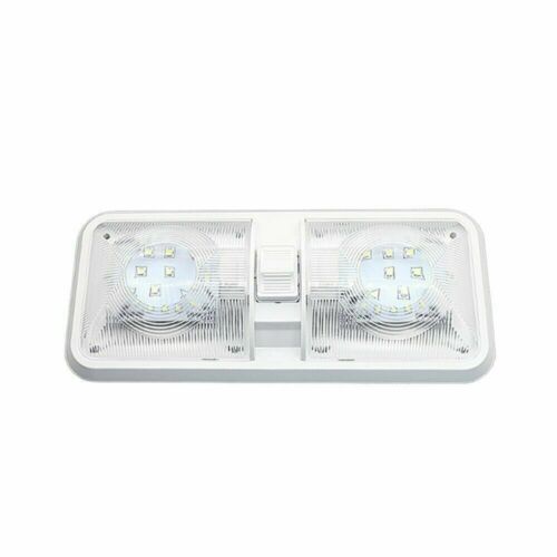 2x RV LED 12v Double Dome Light Ceiling Fixture Marine Trailer Motorhome Tail Light Brake Lights High Brake Light