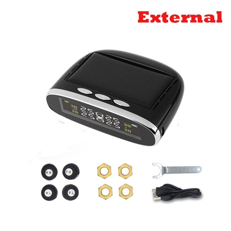 Tpms Bandenspanning Monitor System Engels App Zonne-energie Usb Tpms Autoband Druk Sensoren Systeem Alarm Tpms: external sensor