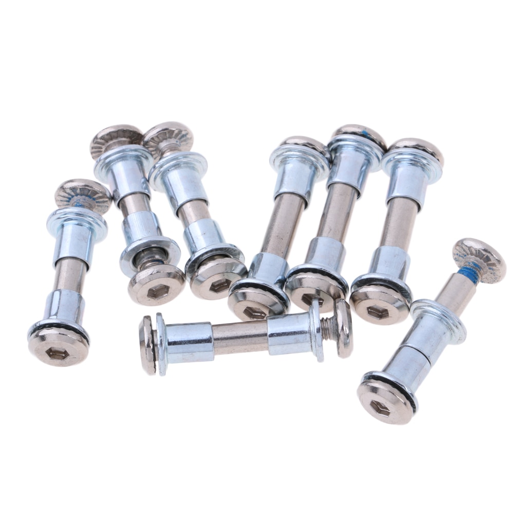 8 Pcs Aluminium Inline Skate Wiel Schroef Nail Rolschaatsen As Bouten Zilver