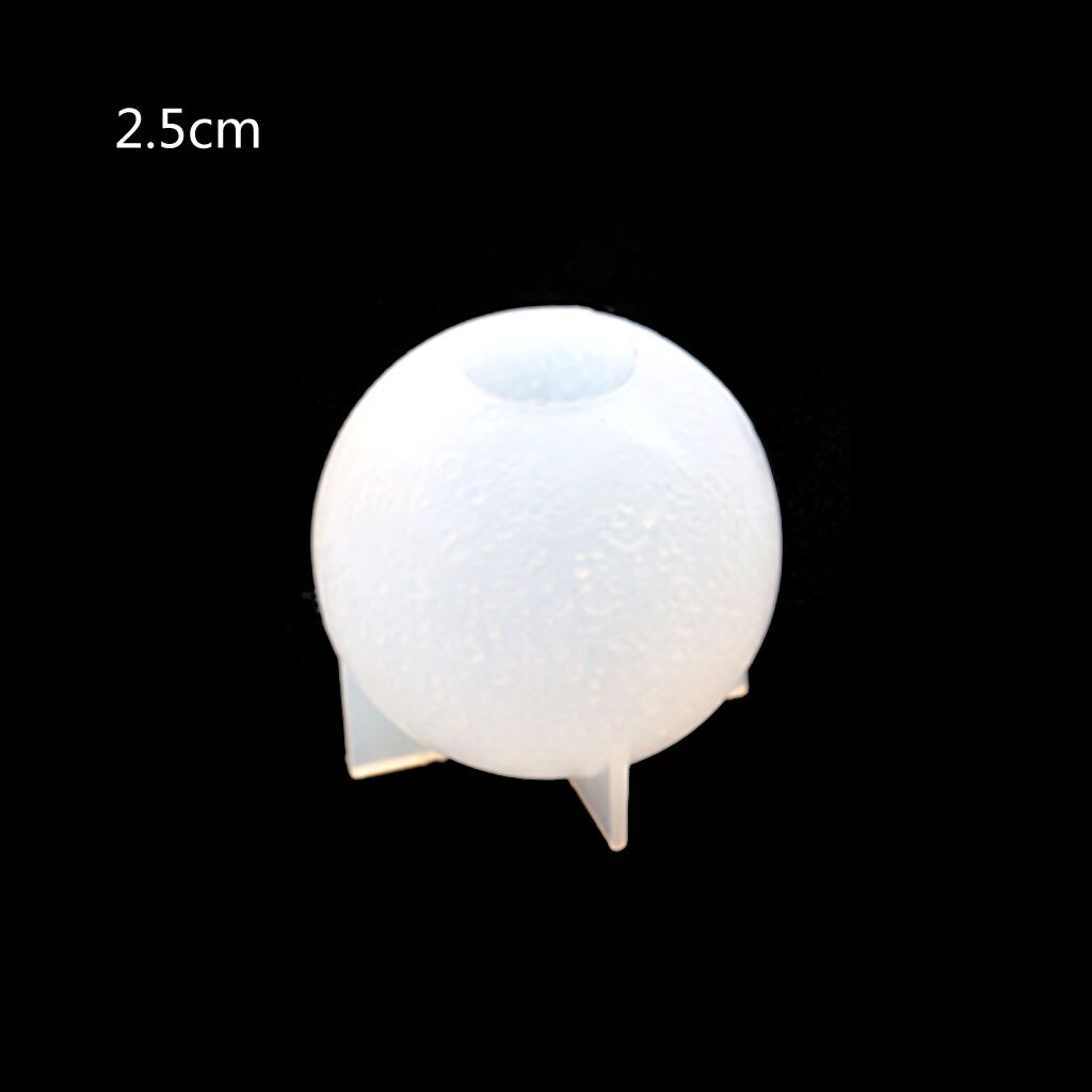 Globo de cielo con Luna, esfera cósmica, Bola de resina, molde colgante, Moldes de resina epoxi de silicona: Ball Diameter 2.5cm