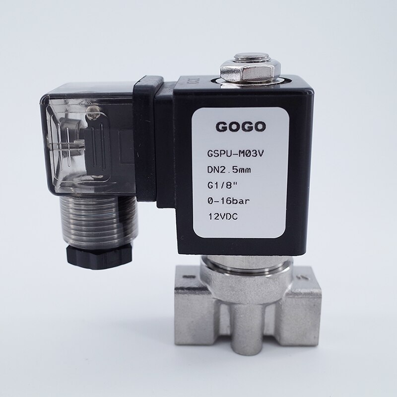 2 way SS304 high temperature steam water pilot piston solenoid valve 1/8 1/4" 110V AC Orifice 2.5/3/4mm normal close FKM