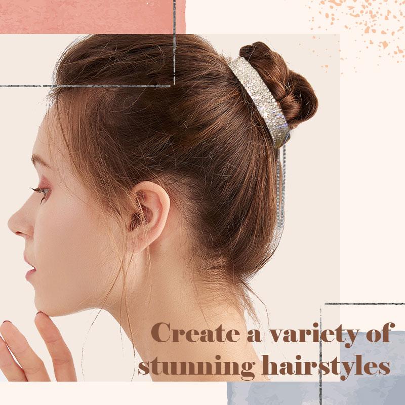 1Pc Elegante Strass Kwastje Hoofdtooi Haarspelden Voor Vrouwen Bijoux Crystal Haaraccessoires Bruiloft Sieraden Diamond Donut