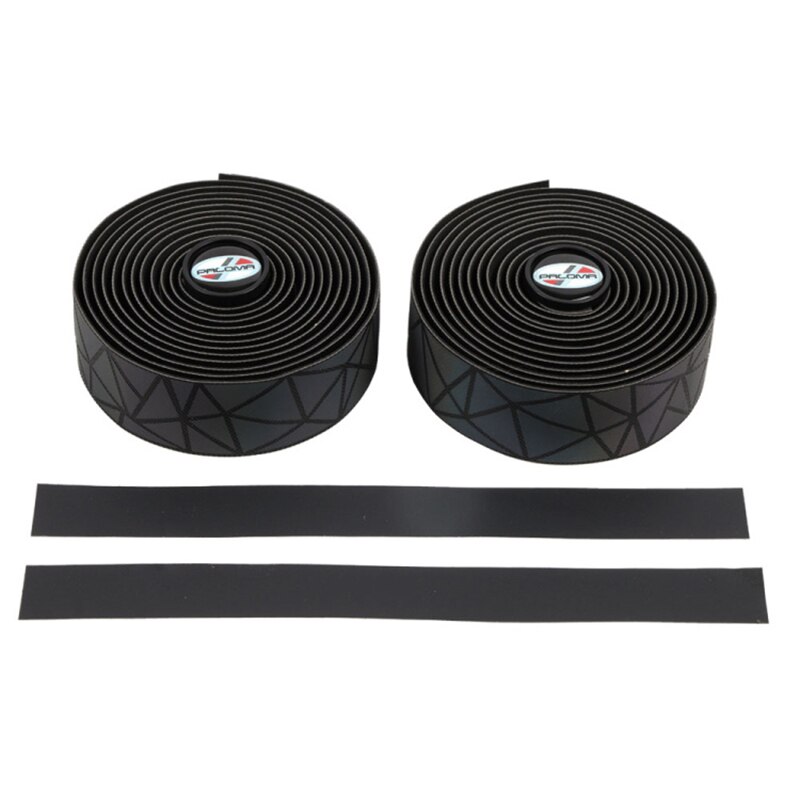 Landevejscykel styrtape eva pu cykelstang tape reflekterende regnbuedæmpende anti-vibrationsindpakning med 2 bar stik