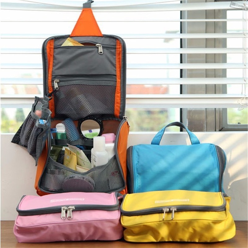Accessoires de voyage sac cosmétique grande capacité toilette maquillage étanche paquet de bain poche suspendue rangement tri organisateur