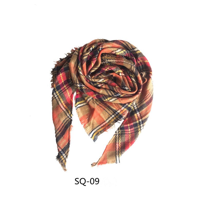 JIFANPAUL scarf autumn and winter imitation cashmere children's plaid scarf retro shawl scarf unisex: B18 A9