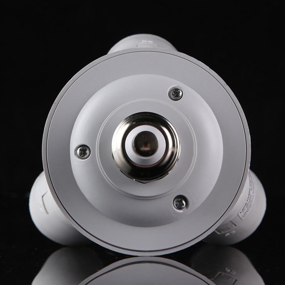 E27 splitter adapter konverter sokkel led lys lampe pære splitter adapter konverter 3/7 hoder skrue lampe sokkel holder hvit