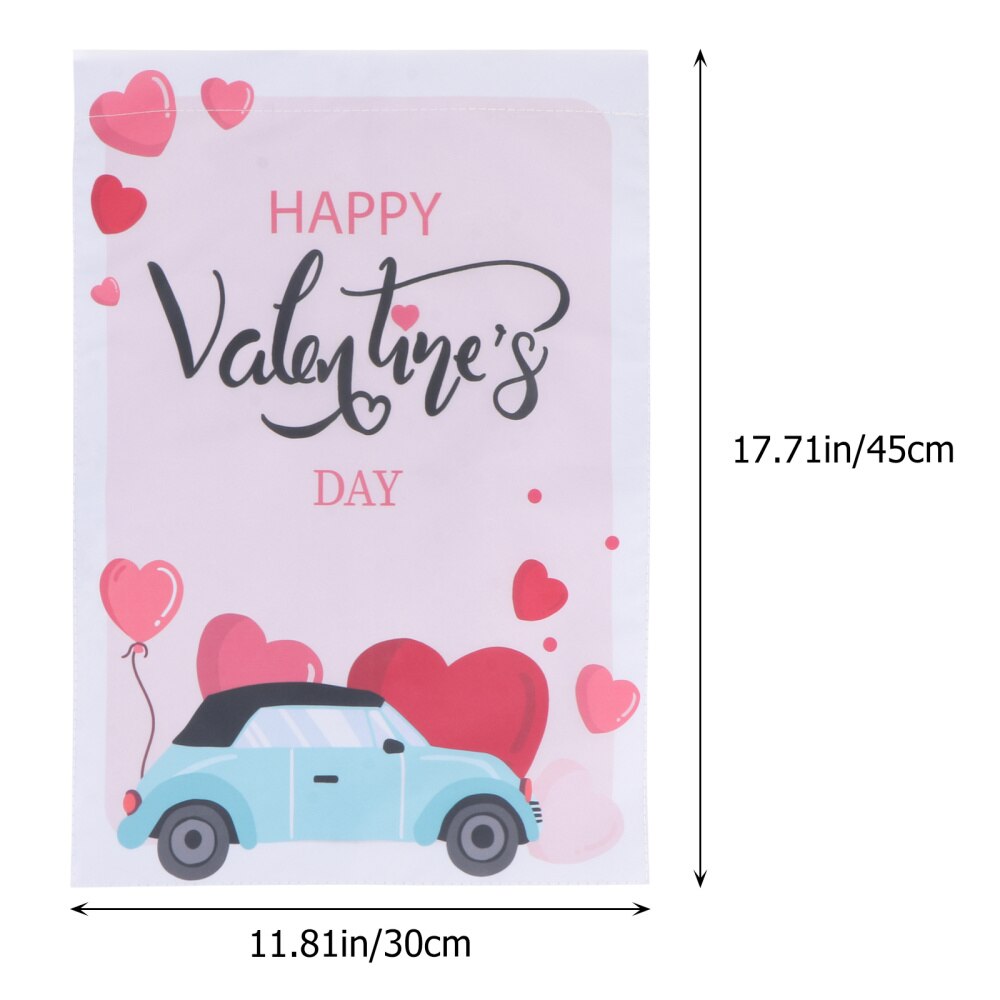 1Pc Valentine's Day Home Garden Banner Decorative Vertical Outdoor Flag