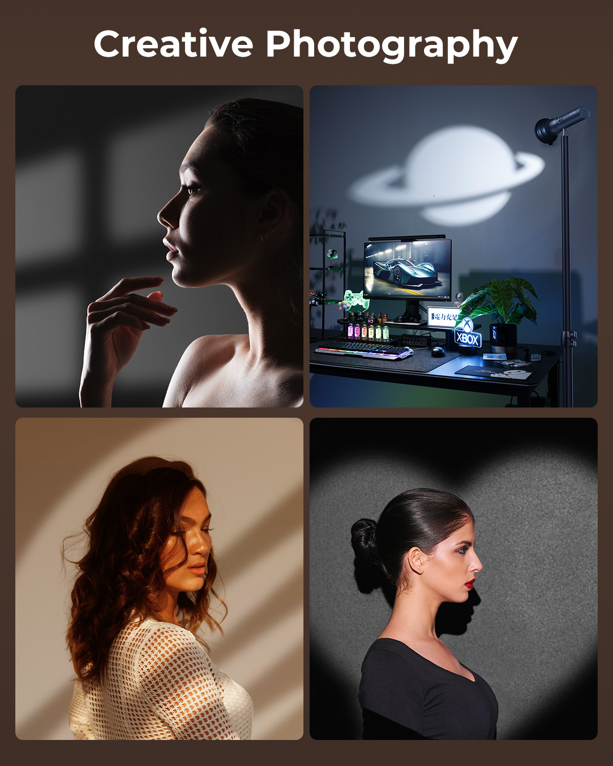 SmallRig-Lampe vidéo LED portable focalisable RF 10C, plus de 20 livres de lumière, perles LED quatre couleurs, luminosité réglable-4634