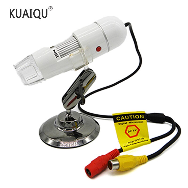 400X-1000X USB Microscope Coms Sensor TV/AV Interface Digital Microscope for Electronics With 8 LEDs Bracket