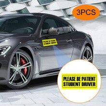 3x Auto Sticker Wiht De Brief Van Wees Geduldig Student Driver Student Auto Sticker 3 Pc Auto Sticker #0204y10