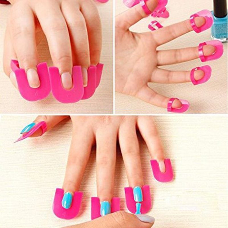 26 Pcs Reusable Nails Edge Skin Barrier Nail Polish Stencils Kit Manicure Nail Art Polish Tip Protectors Nail Care Beauty Tool